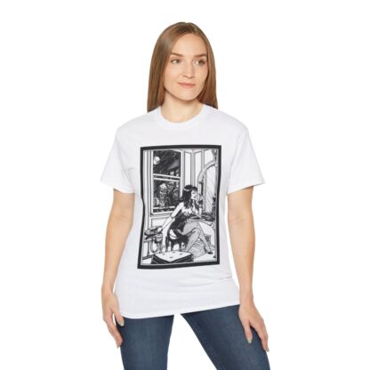 GothSub Monster in Window Cotton Tee - Image 5