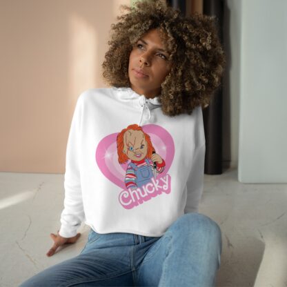 Chucky Barbie Graphic Crop Hoodie - Image 6