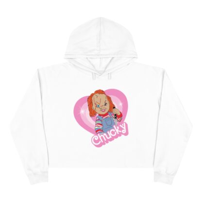 Chucky Barbie Graphic Crop Hoodie - Image 4