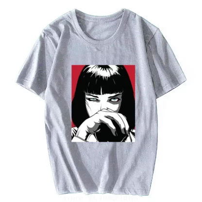 Pulp Fiction Mia Anime T-Shirt - Image 5