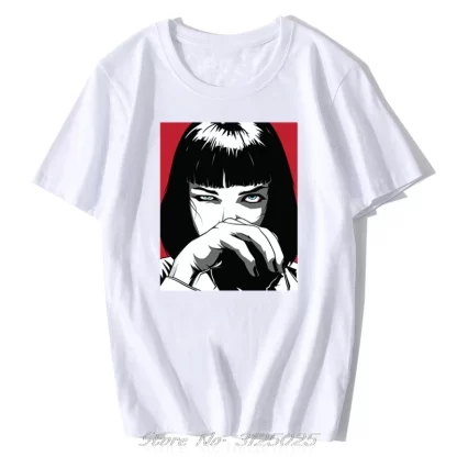 Pulp Fiction Mia Anime T-Shirt - Image 2