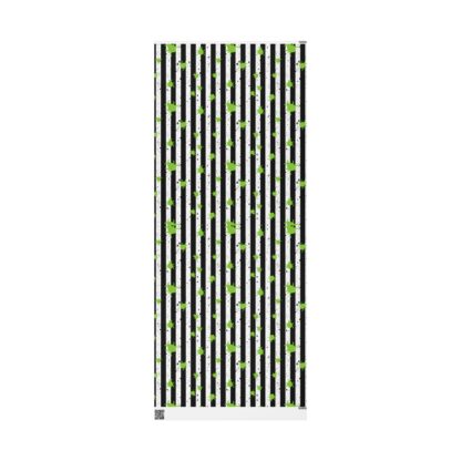 Green beetle Black StripedWrapping Papers - Image 13