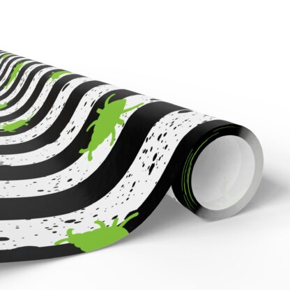 Green beetle Black StripedWrapping Papers - Image 18