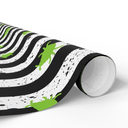 Green beetle Black StripedWrapping Papers - Image 6