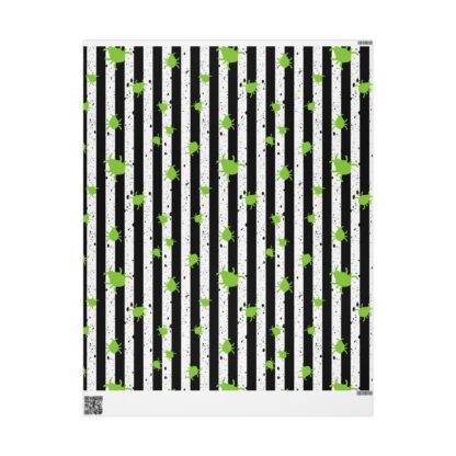 Green beetle Black StripedWrapping Papers - Image 5