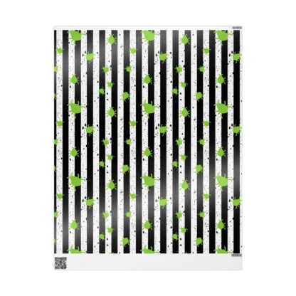 Green beetle Black StripedWrapping Papers - Image 2