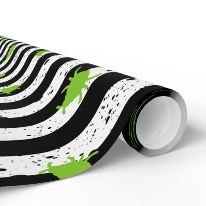 Green beetle Black StripedWrapping Papers - Image 22