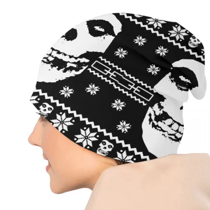 Custom Punk Rock Band Misfits Skullies Beanies Caps Unisex Winter Warm Knit Hat Men Women Street Bonnet Hats Outdoor Ski Cap - Image 5