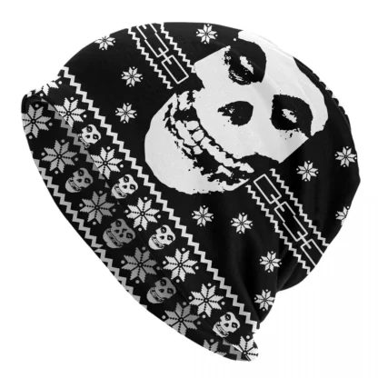 Custom Punk Rock Band Misfits Skullies Beanies Caps Unisex Winter Warm Knit Hat Men Women Street Bonnet Hats Outdoor Ski Cap