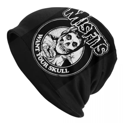 Custom Punk Rock Band Misfits Skullies Beanies Caps Unisex Winter Warm Knit Hat Men Women Street Bonnet Hats Outdoor Ski Cap - Image 23