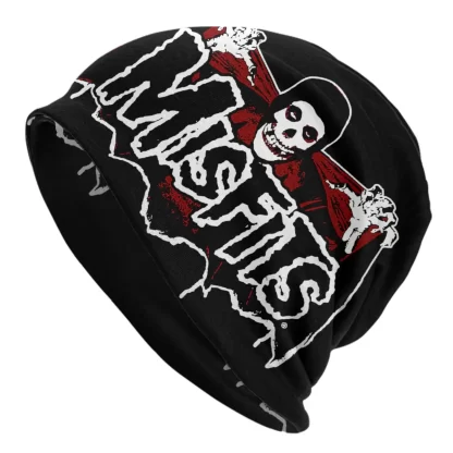 Custom Punk Rock Band Misfits Skullies Beanies Caps Unisex Winter Warm Knit Hat Men Women Street Bonnet Hats Outdoor Ski Cap - Image 7