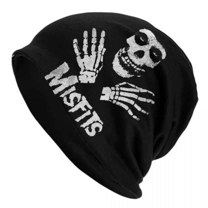 Custom Punk Rock Band Misfits Skullies Beanies Caps Unisex Winter Warm Knit Hat Men Women Street Bonnet Hats Outdoor Ski Cap - Image 19