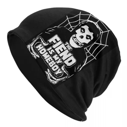 Custom Punk Rock Band Misfits Skullies Beanies Caps Unisex Winter Warm Knit Hat Men Women Street Bonnet Hats Outdoor Ski Cap - Image 11