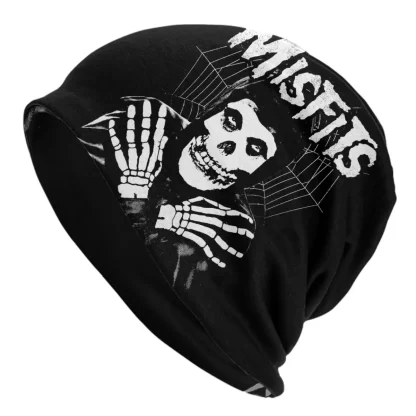 Custom Punk Rock Band Misfits Skullies Beanies Caps Unisex Winter Warm Knit Hat Men Women Street Bonnet Hats Outdoor Ski Cap - Image 25