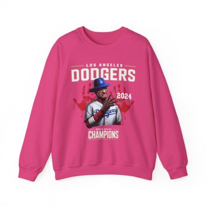 Freddy Kruger Graphic L.A. Dodgers Unisex Heavy Blend™ Crewneck Sweatshirt - Image 9