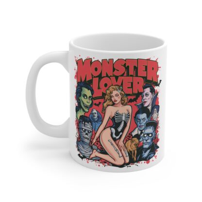 Monster Lover Vintage Graphic Mug 11oz - Image 3