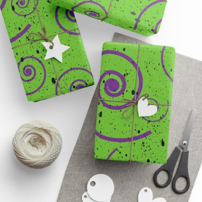 Holiday Goth Green Wrapping Papers - Image 7