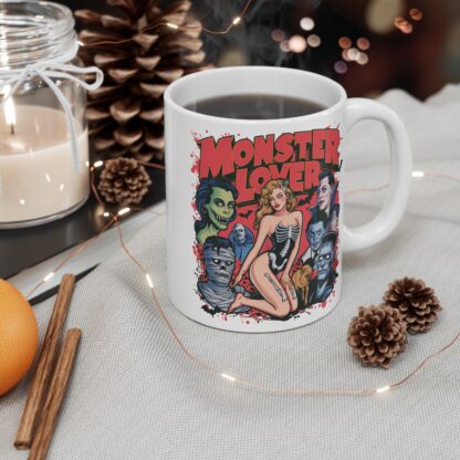 Monster Lover Vintage Graphic Mug 11oz - Image 4